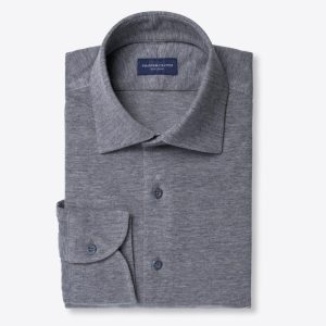 116 Carmel Refibra and Cotton Blend Pique Fabric Color Slate