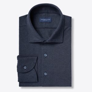 Canclini Melange Knit Dress Shirt